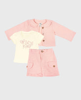 Conjunto 3 Piezas Con Short Rosa