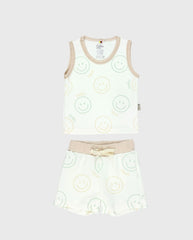 Conjunto Bermuda Cara Feliz Beige