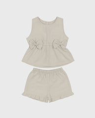 Conjunto Blusón Con Moño y Short