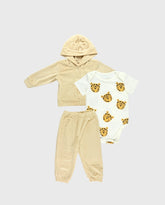 Conjunto Infantil 3 Piezas Tigres Beige