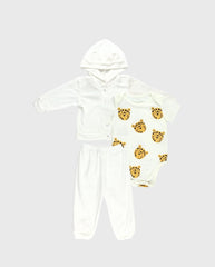 Conjunto Infantil 3 Piezas Tigres Blanco