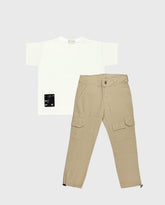 Conjunto Oversize Cargo beige