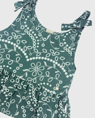 Conjunto Short Ojalillo Flores Verde