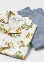 Conjunto 3 Piezas Camisa Abeja Mayoral detalle