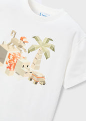 Conjunto 3 Piezas Camiseta Mono Naranja Mayoral detalle