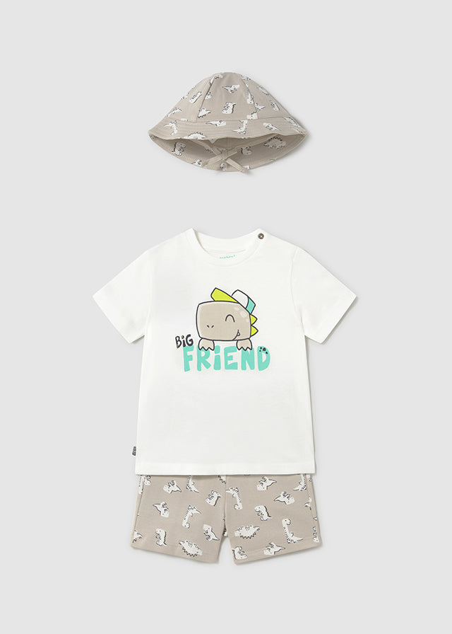 Conjunto 3 Piezas Dinosaurio Gris Mayoral