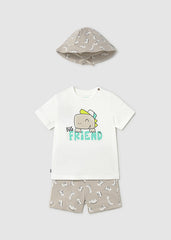 Conjunto 3 Piezas Dinosaurio Gris Mayoral