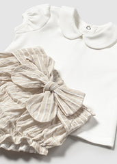 Conjunto 3 Piezas Panty Beige Mayoral detalle