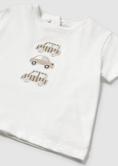 Conjunto 3 Piezas Rayas Beige Mayoral camiseta