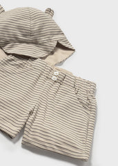 Conjunto 3 Piezas Rayas Beige Mayoral detalle