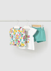 Conjunto 3 Piezas Shorts Azul Mayoral