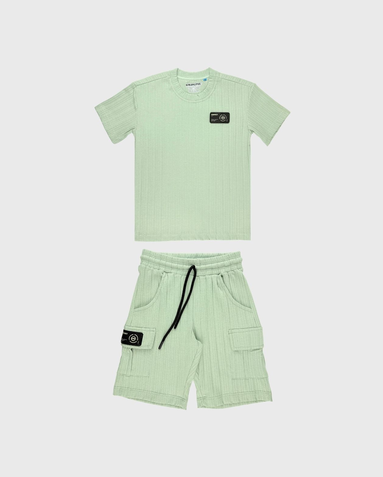 Conjunto Bermuda Acanalado Verde