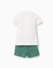 Conjunto Bermuda Animales del Mar Verde Zippy diseño