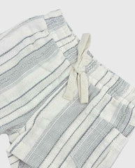 Conjunto Bermuda Bolsillos Rayas Bebe Detalle