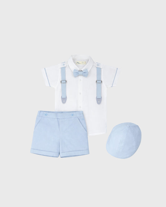 Conjunto Bermuda Con Boina Azul