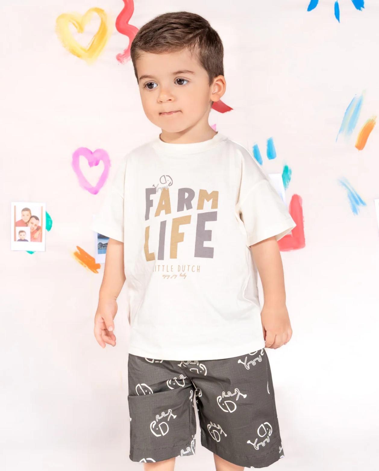 Conjunto Bermuda Estampado Elefante