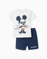 Conjunto Bermuda Estampado Mickey Blanco Zippy