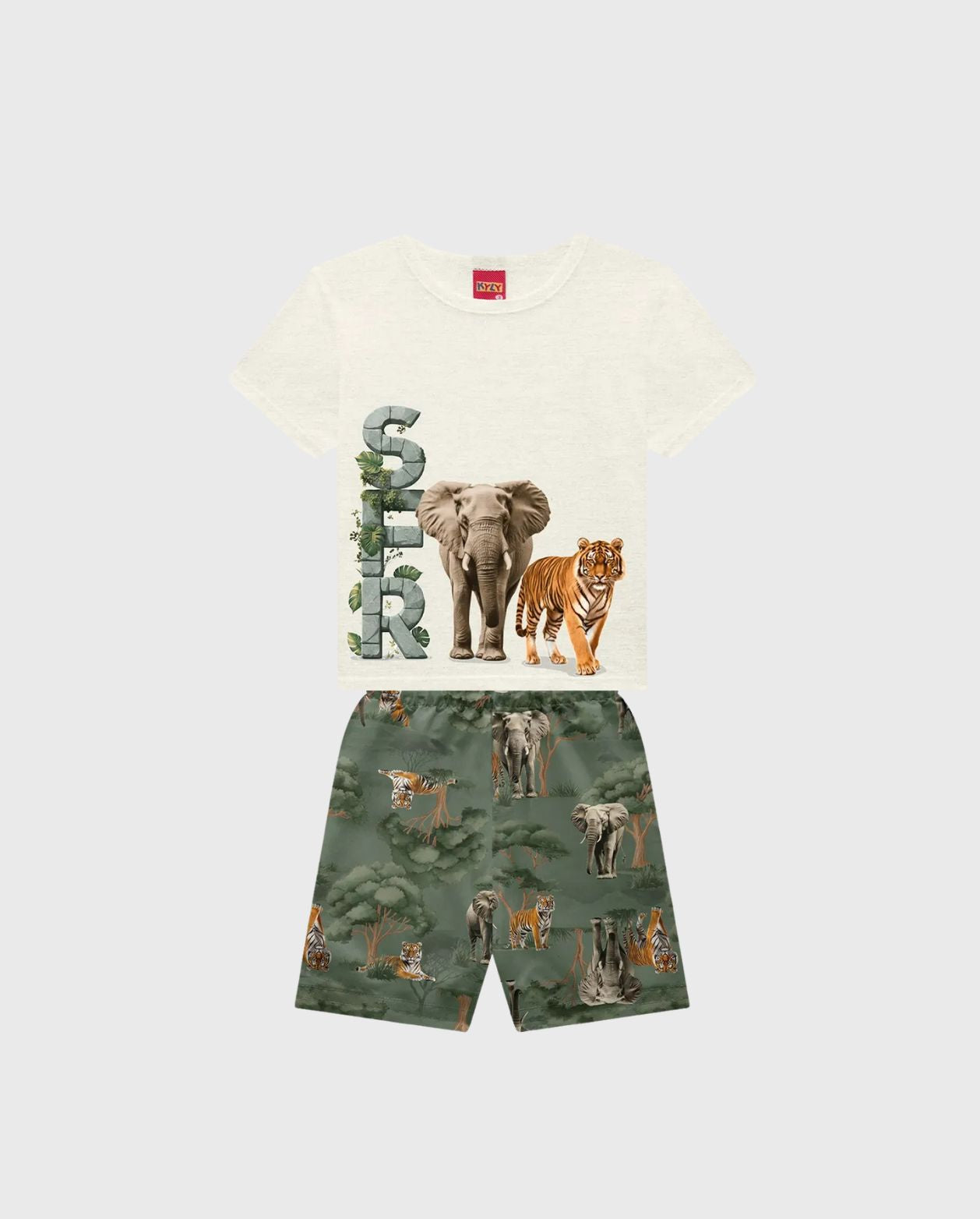 Conjunto Bermuda Estampado Safari Kyly