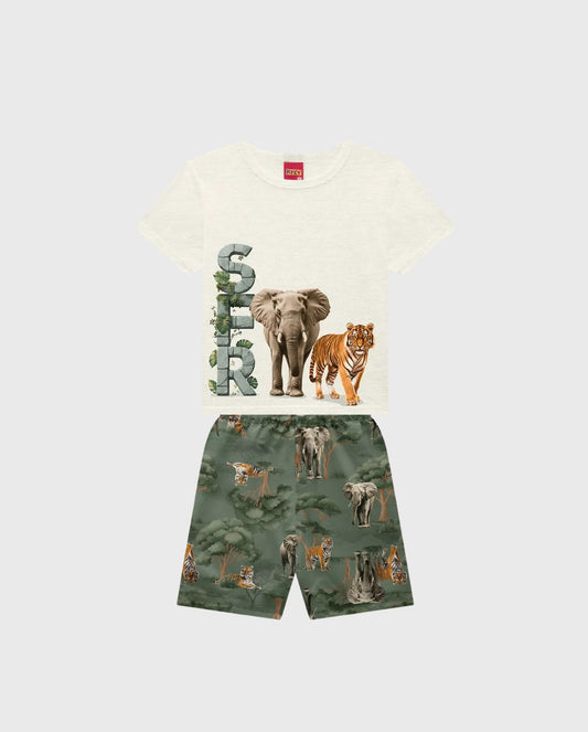 Conjunto Bermuda Estampado Safari Kyly