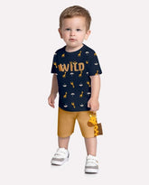 Conjunto Bermuda Jirafa Wild Navy Kyly bebe