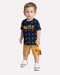 Conjunto Bermuda Jirafa Wild Navy Kyly bebe