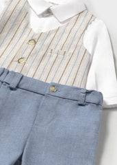 Conjunto Bermuda y Camisa Con Chaleco Mayoral detalle