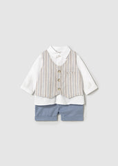 Conjunto Bermuda y Camisa Con Chaleco Mayoral