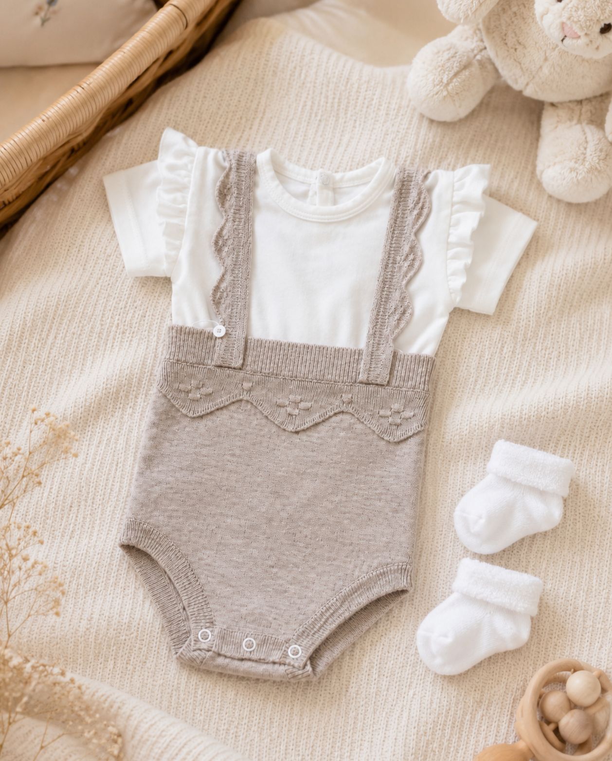 Conjunto Body Tirantes en Tricot lila