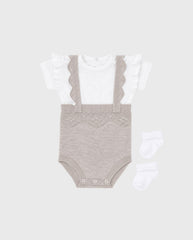 Conjunto Body Tirantes en Tricot lila diseño