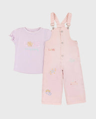 Conjunto Braga Bordado Love Lila