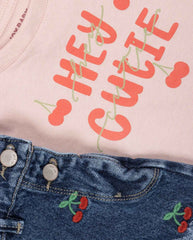 Conjunto Braga Denim Cerezas Cutie Detalles