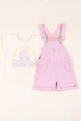 Conjunto Braga y Blusa Detalle Helados rosa