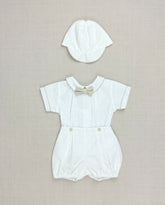 Conjunto Bebé Ceremonia Cuello Bordado Beige