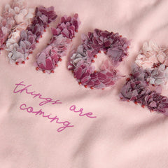 Conjunto Falda Nice Flores Rosa Boboli blusa detalle