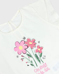 Conjunto Leggings Canalado Flores Detalles