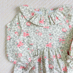 Conjunto Manga Larga Flores detalle