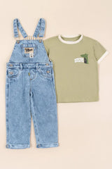 Conjunto Overol Denim Y Camiseta diseño