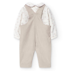 Conjunto Overol Oso Beige Boboli diseño