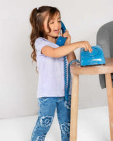 Conjunto Pantalón Denim Flores