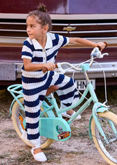 Conjunto Pantalón Rayas Tricot Azul Mayoral modelo