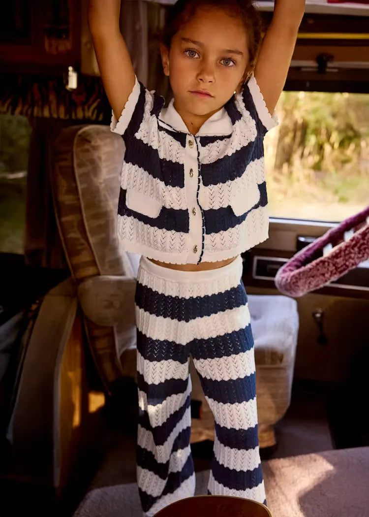 Conjunto Pantalón Rayas Tricot Azul Mayoral niña