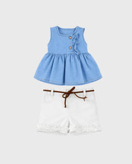 Conjunto Short Boleros Y Blusa Denim