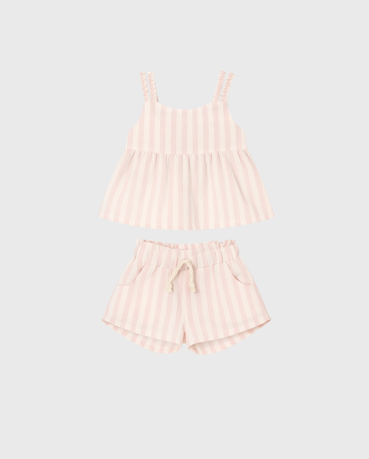 Conjunto Short Lino Rayas