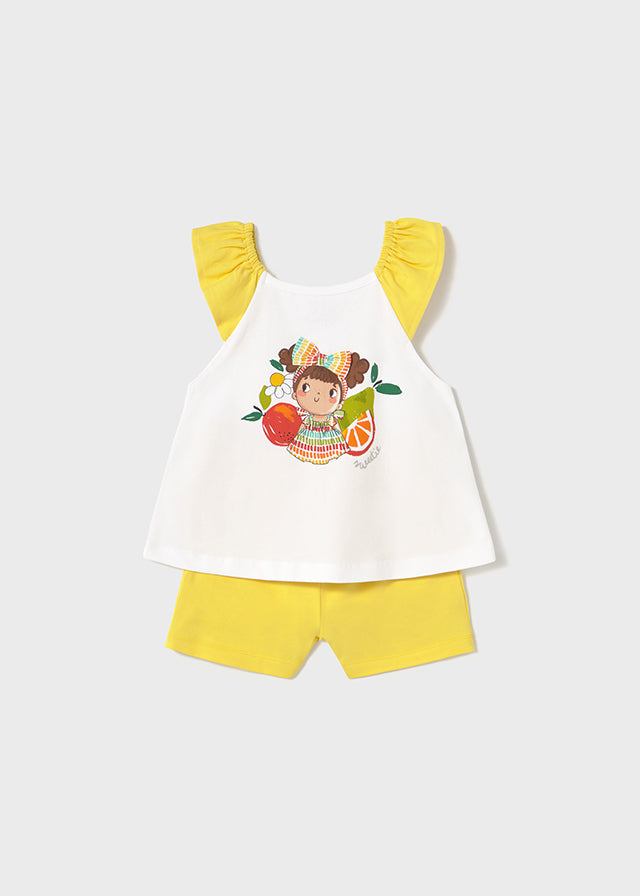 Conjunto Short Niña Amarillo Mayoral