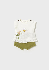 Conjunto Shorts Abeja Mayoral beige