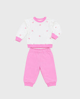 Conjunto Sudadera Bordado FlorConjunto Sudadera Bordado Flor Rosa