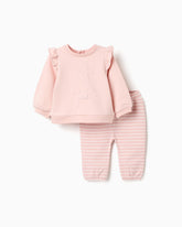Conjunto Sudadera Rayas Winne Pooh Rosa Zippy