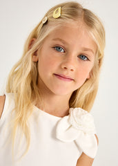 Conjunto Top y Falda Globo Blanco Mayoral flor