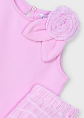 Conjunto Top y Falda Globo Malva Mayoral detalle