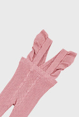 Medias Leotardo Con Tirantes Volantados Rosa Cóndor Detalle
